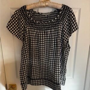 Daniel Rainn  Zaia Two Tone Embroidered Neckline Top